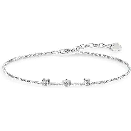Silver Bracelet with White Zirconia , female, Sizes: ONE SIZE - Thomas Sabo - Modalova