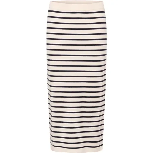 Striped Skirt with Elastic Waistband , female, Sizes: 2XL, L, M - Part Two - Modalova