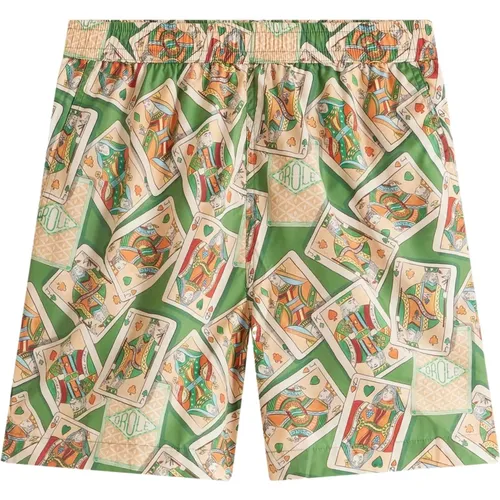Patterned Polyester Shorts , male, Sizes: L, S, M - Drole de Monsieur - Modalova
