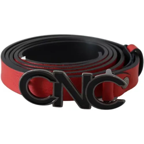 Belts,Roter Ledergürtel mit Logo - Costume National - Modalova