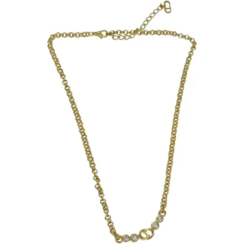 Pre-owned Metal necklaces , female, Sizes: ONE SIZE - Dior Vintage - Modalova