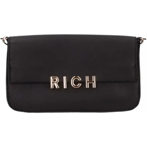 Handbag with Gold Logo , female, Sizes: ONE SIZE - John Richmond - Modalova