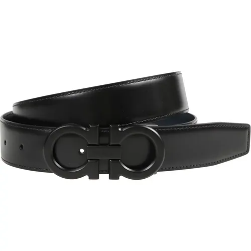 Stylish Leather Belt for Men , male, Sizes: 110 CM - Salvatore Ferragamo - Modalova