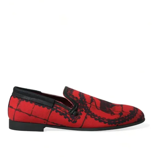 Rot Schwarz Torero Loafers Schuhe , Herren, Größe: 40 EU - Dolce & Gabbana - Modalova
