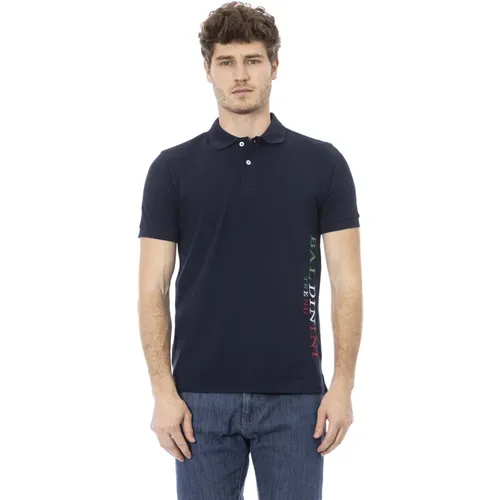 Polo-Shirt mit Kurzen Ärmeln und Frontstickerei , Herren, Größe: 2XL - Baldinini - Modalova