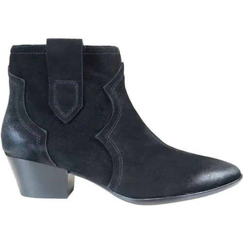 Leather Texan Style Boots , female, Sizes: 3 UK, 4 UK - Ash - Modalova