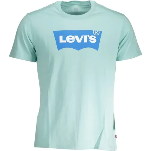 Hellblaues Baumwoll-T-Shirt mit Druck Levi's - Levis - Modalova