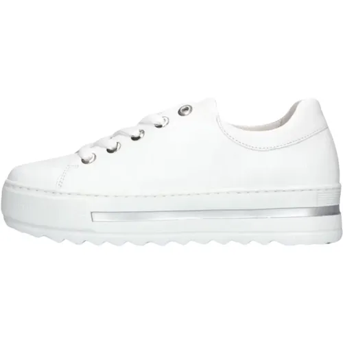 Weiße Plateau-Sneakers 496 , Damen, Größe: 44 EU - Gabor - Modalova
