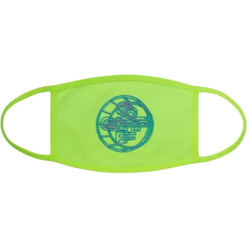 Limited Edition 3D Crossed Fluo Mask , unisex, Sizes: ONE SIZE - Off White - Modalova