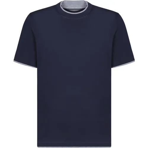 Cotton T-Shirt Roundneck Short Sleeves , male, Sizes: S, M, 2XL, L - BRUNELLO CUCINELLI - Modalova