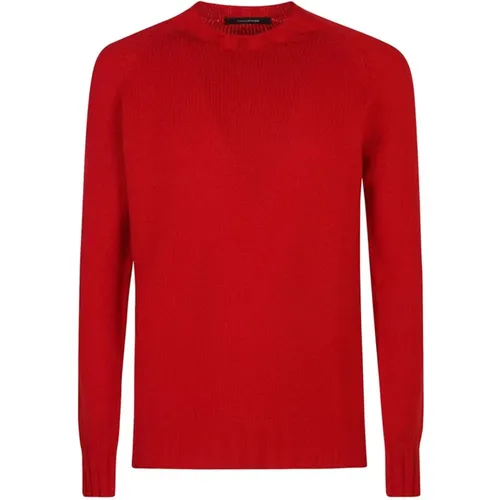 Roter Sweatshirt Aw24 Herrenmode , Herren, Größe: M - Tagliatore - Modalova