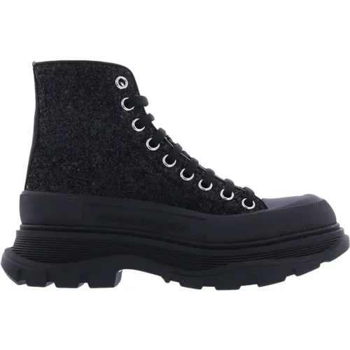 Glitter Tread Slick Sneakers , female, Sizes: 4 1/2 UK, 5 UK, 3 1/2 UK - alexander mcqueen - Modalova