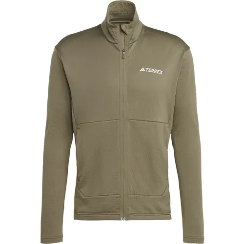 Light Fleece Full Zip Terrex Jacket , male, Sizes: L, M - Adidas - Modalova