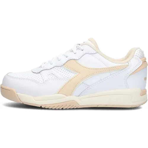 Retro Winner Niedrige Sneakers , Damen, Größe: 38 1/2 EU - Diadora - Modalova