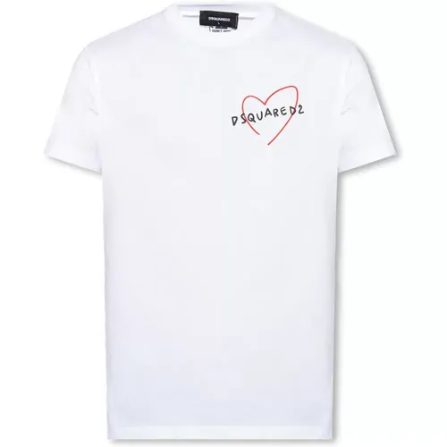 Bedrucktes T-Shirt , Herren, Größe: 3XL - Dsquared2 - Modalova