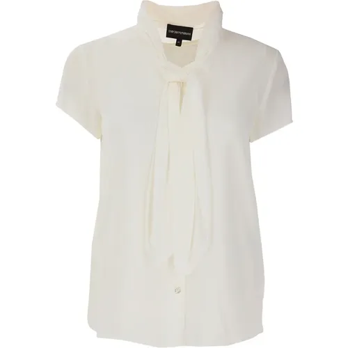Weiße Bluse - Zeitloser Stil für Frauen , Damen, Größe: S - Emporio Armani - Modalova