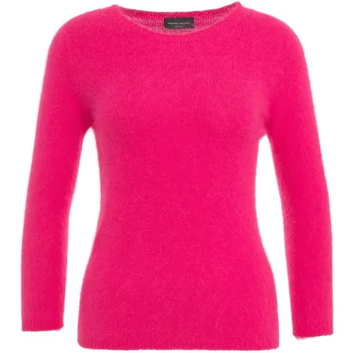 Rosa Angora Pullover Strickwaren Aw24 , Damen, Größe: S - Roberto Collina - Modalova