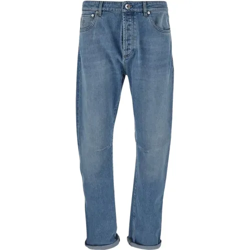 Slim Jeans aus Baumwolle , Herren, Größe: 2XL - BRUNELLO CUCINELLI - Modalova