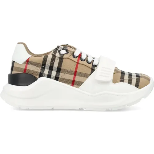 Check Sneakers Archive Beige , male, Sizes: 7 UK, 6 UK, 10 UK - Burberry - Modalova