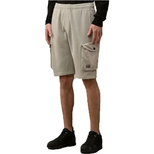 Cargo Baumwolle Fleece Bermuda Shorts , Herren, Größe: XL - C.P. Company - Modalova