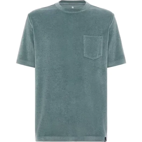 Baumwoll-/Nylon-T-Shirt , Herren, Größe: M - Boggi Milano - Modalova