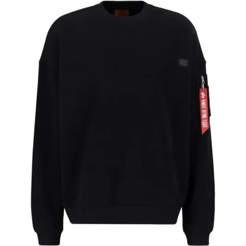 Essentials RL Sweatshirt - Schwarz , Herren, Größe: XL - alpha industries - Modalova