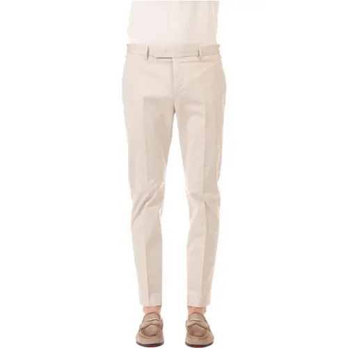 Cream Cotton Stretch Trousers , male, Sizes: XL, 2XL - PT Torino - Modalova