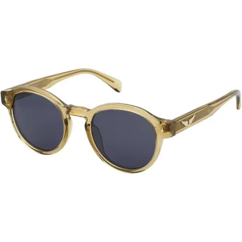 Braun/Gelb Rauch Sonnenbrille - Zadig & Voltaire - Modalova