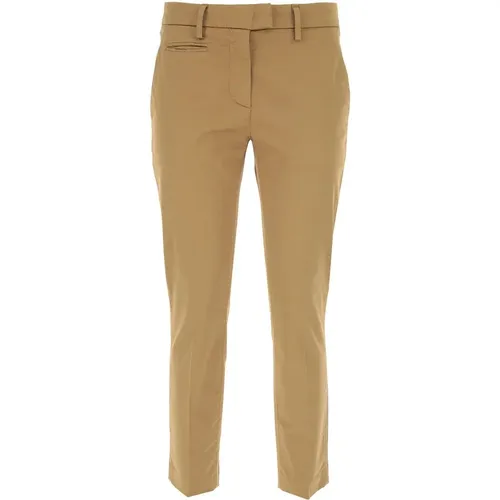 Braune Baumwolljeans Hose , Damen, Größe: W26 - Dondup - Modalova