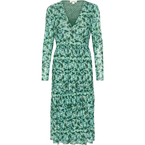 Brushed Floral Long Sleeve Dress , female, Sizes: M, 2XL, L, S - Soaked in Luxury - Modalova