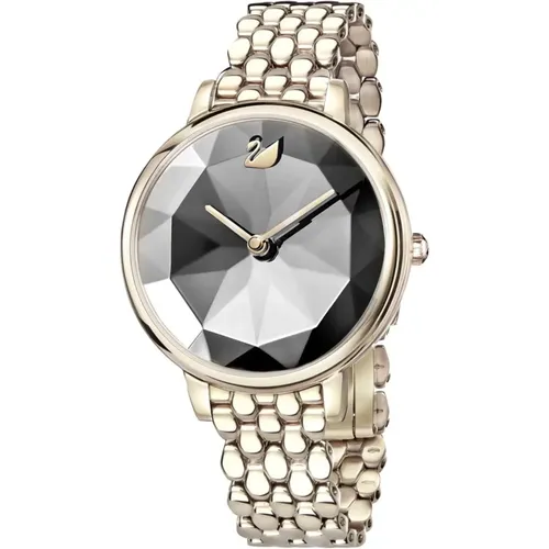 Crystal Lake Gold Black Watch , female, Sizes: ONE SIZE - Swarovski - Modalova