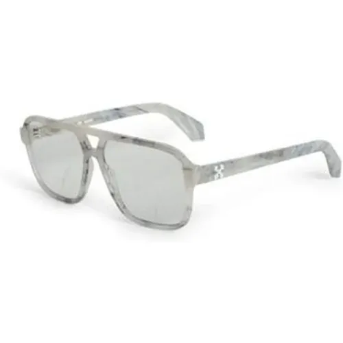 Stylish Acetate Sunglasses , unisex, Sizes: 59 MM - Off White - Modalova