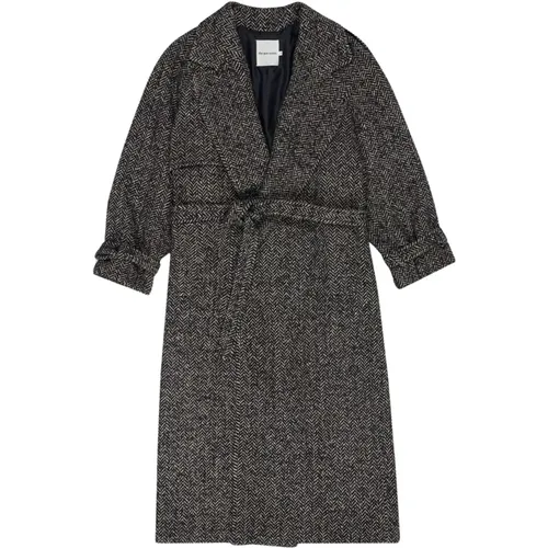 Oversized Double-Breasted Wool Coat , Damen, Größe: XS - The New Society - Modalova