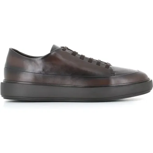 Dark Leather Sneakers , male, Sizes: 10 UK, 8 1/2 UK, 9 UK - Officine Creative - Modalova