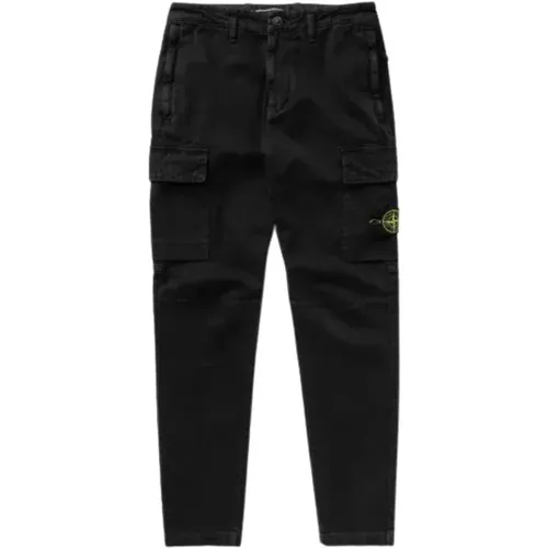 Logo-Patch Tapered Trousers , male, Sizes: W33, W31, W32, W36, W34, W30 - Stone Island - Modalova