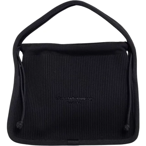 Kleine Schwarze Zugbeutel-Tasche mit Logo,Handbags - alexander wang - Modalova