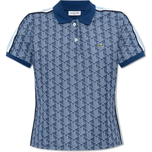 Polo mit Monogramm , Damen, Größe: L - Lacoste - Modalova