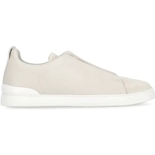 Zegna Sneakers Ivory , male, Sizes: 10 1/2 UK, 9 1/2 UK - Ermenegildo Zegna - Modalova