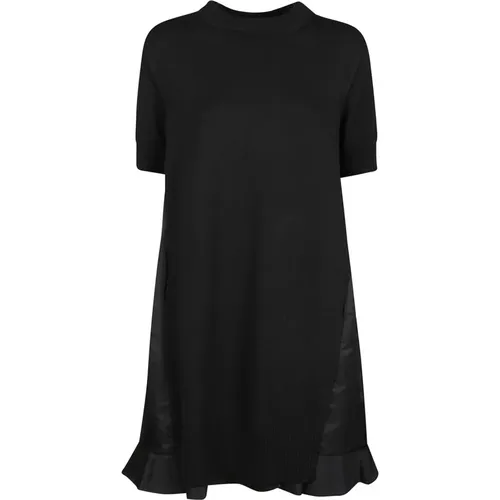 Twill Strickkleid , Damen, Größe: M - Sacai - Modalova