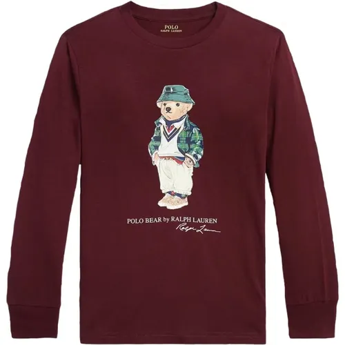 Bordeaux Bären T-Shirt - Polo Ralph Lauren - Modalova