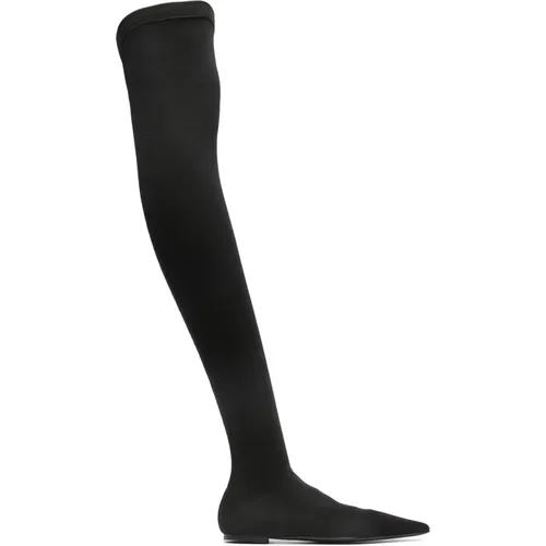 Schwarze Stretch Overknee-Stiefel - Dolce & Gabbana - Modalova