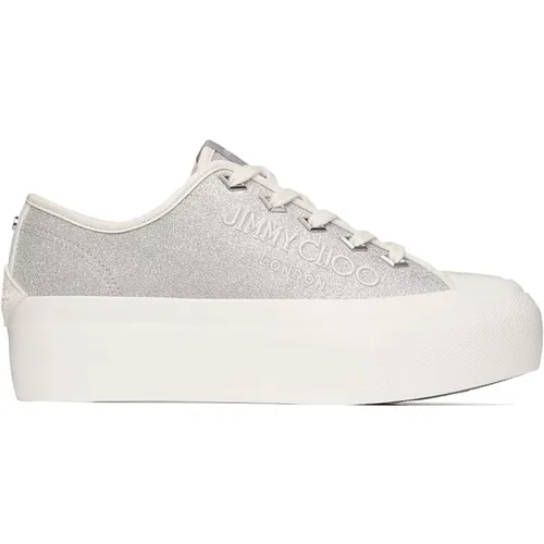 Silberne Palm Sneakers , Damen, Größe: 36 EU - Jimmy Choo - Modalova