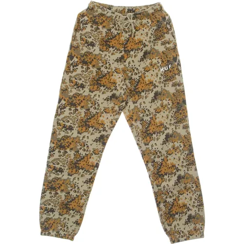 Camo Fleece Sweatpants mit Taschen , Damen, Größe: M - HUF - Modalova