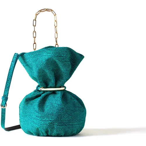 Trésor Bucket Bag Small - OP Suede Crossbody , Damen, Größe: ONE Size - Borbonese - Modalova