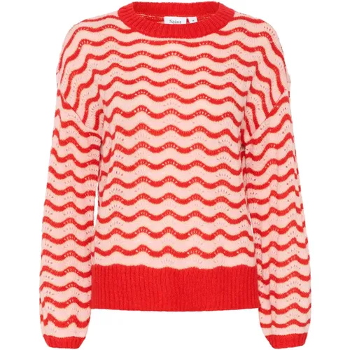 Crescentsz Pullover Sweater in Cayenne , female, Sizes: S - Saint Tropez - Modalova