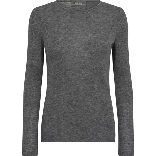 Soft Knit Sweater Sharkskin , female, Sizes: XS, XL, S, L, M - MOS MOSH - Modalova