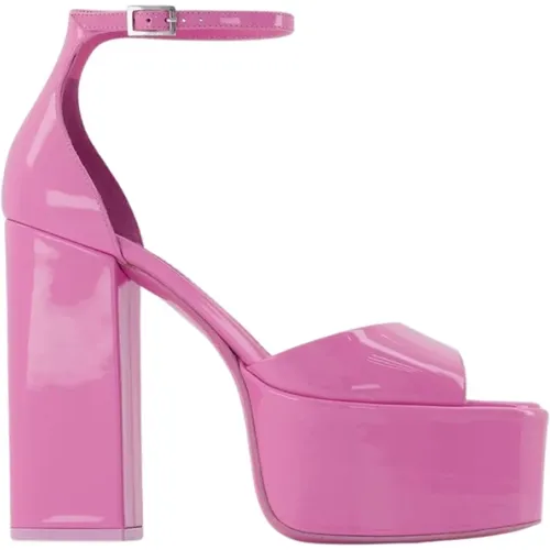 Tatiana Platform Sandals - Flamingo - Leather , female, Sizes: 4 1/2 UK, 5 1/2 UK, 3 UK, 2 UK, 6 UK, 5 UK - Paris Texas - Modalova