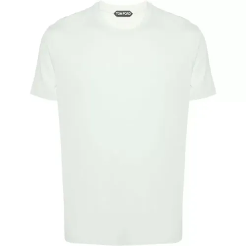 Lyocell/cotton t-shirt , male, Sizes: L, 2XL, 3XL, XL, 4XL, M - Tom Ford - Modalova