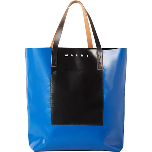 Logo Print Tote Bag , male, Sizes: ONE SIZE - Marni - Modalova