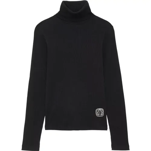 Matthieu schwarzes Turtleneck-Top , Damen, Größe: S - Ines De La Fressange Paris - Modalova